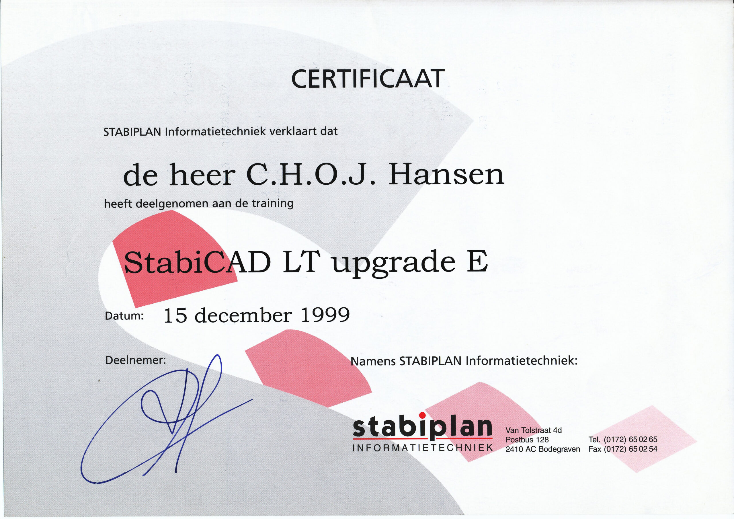1999 - Stabiplan - StabiLT E upgrade
