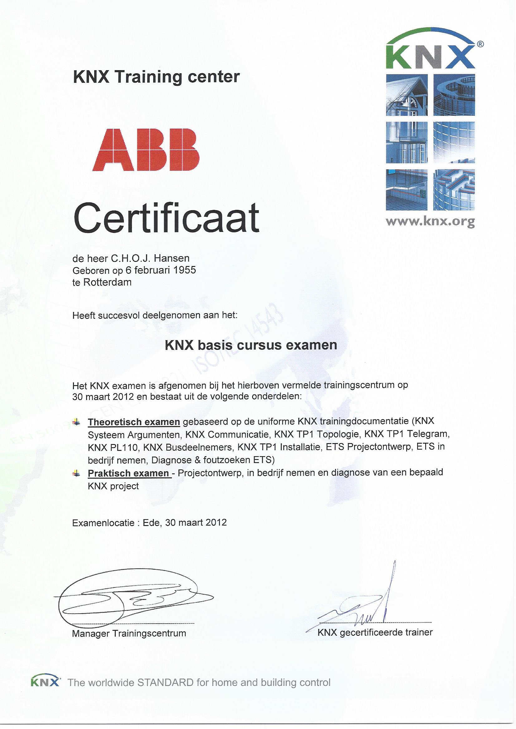 2012 - ABB - KNX basis cursus